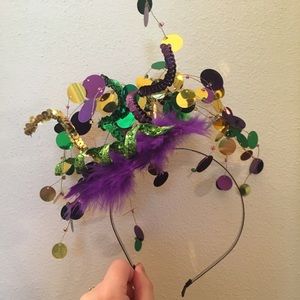 Mardi Gras Fascinator Headband